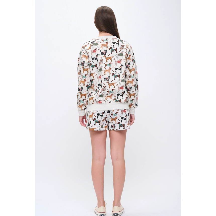 SWEATSHIRT | HOLIDAY DOGS-Uncategorised-SM WARDROBE-Coriander