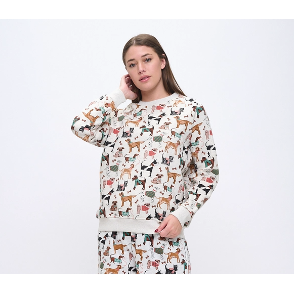 SWEATSHIRT | HOLIDAY DOGS-Uncategorised-SM WARDROBE-Coriander