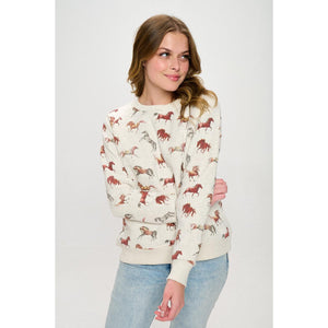 SWEATSHIRT | HORSE-Tops-SM WARDROBE-Coriander