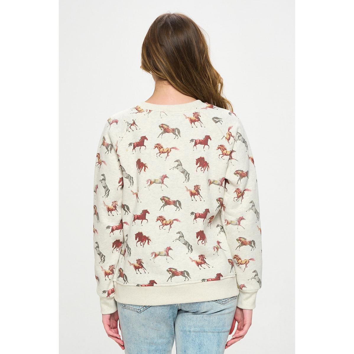 SWEATSHIRT | HORSE-Tops-SM WARDROBE-Coriander