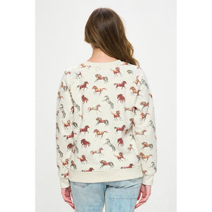 SWEATSHIRT | HORSE-Tops-SM WARDROBE-Coriander