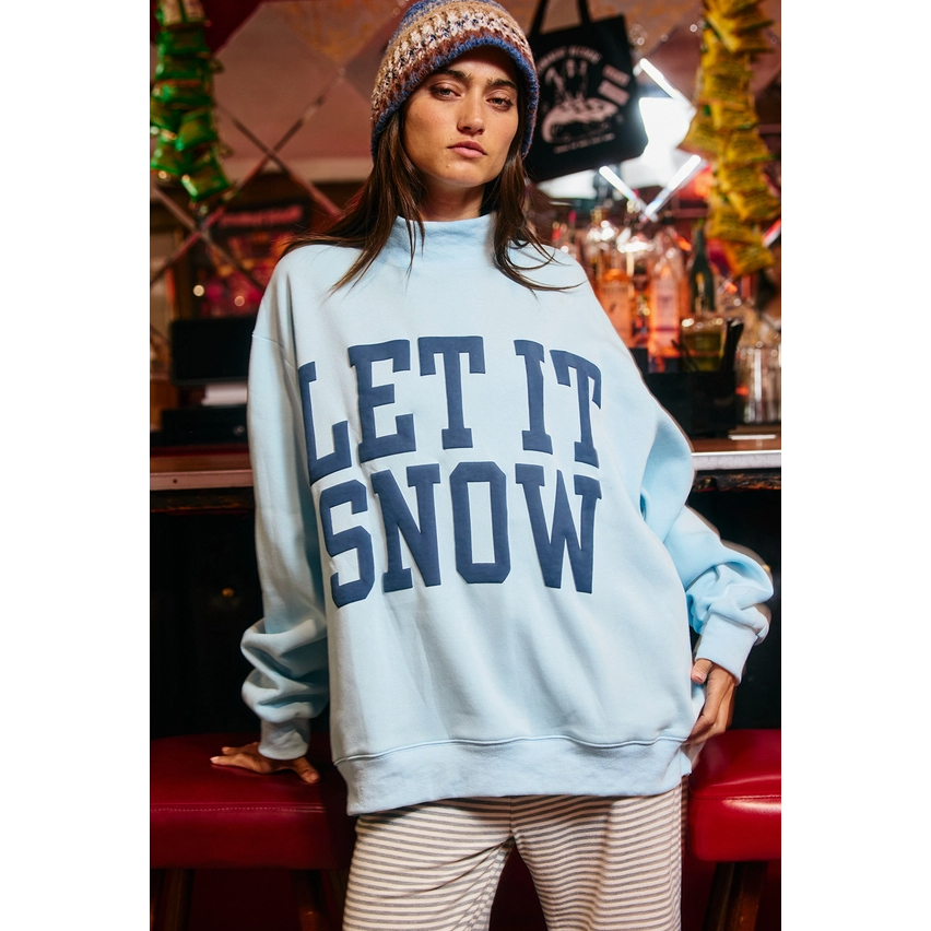 SWEATSHIRT | LET IT SNOW-Uncategorised-BUCKET LIST INC-Coriander