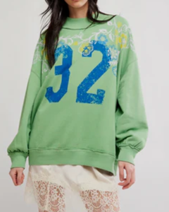 SWEATSHIRT | PALM SPRING TURTLE GRAPHIC-Top-FREE PEOPLE-XSMALL-GREEN COMBO-Coriander
