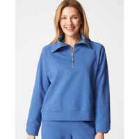 SWEATSHIRT | QUARTER ZIP-Tops-HABITAT-XSMALL-OXFORD-Coriander