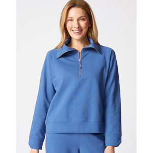 SWEATSHIRT | QUARTER ZIP-Tops-HABITAT-XSMALL-OXFORD-Coriander