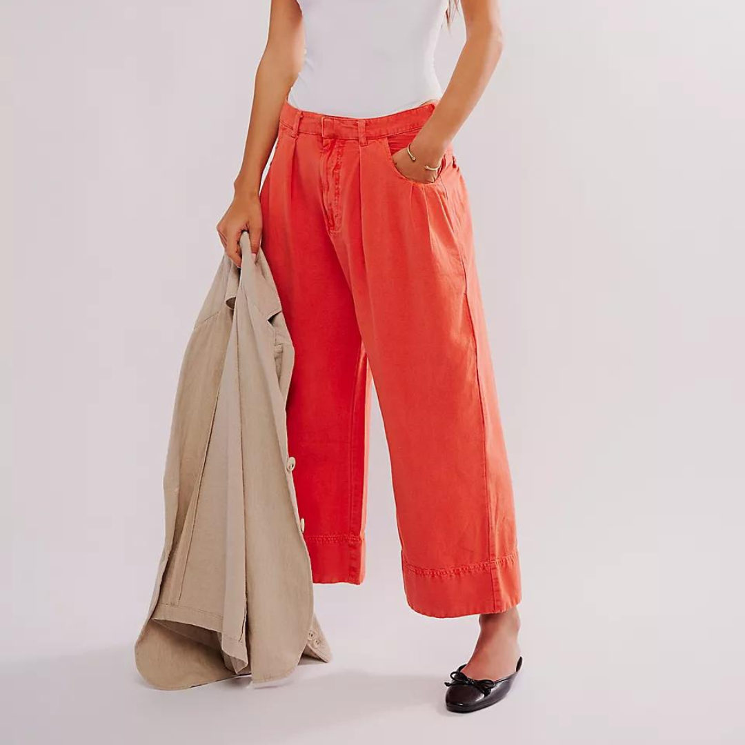 SWEET TALK CHINO PANT-Bottoms-FREE PEOPLE-4-RED MANGO-Coriander