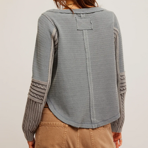 SWINGING CABLE CUFF TOP-Top-FREE PEOPLE-Coriander