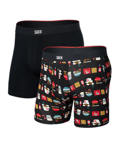 VIBE 2 PACK BOXER BRIEF | QUIK-E-NOODS/BLACK-Intimates-SAXX-Coriander