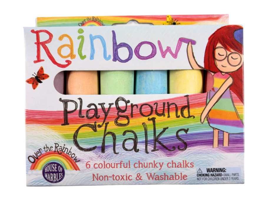 PLAYGROUND CHALK | RAINBOW COLOURS 6 PACK