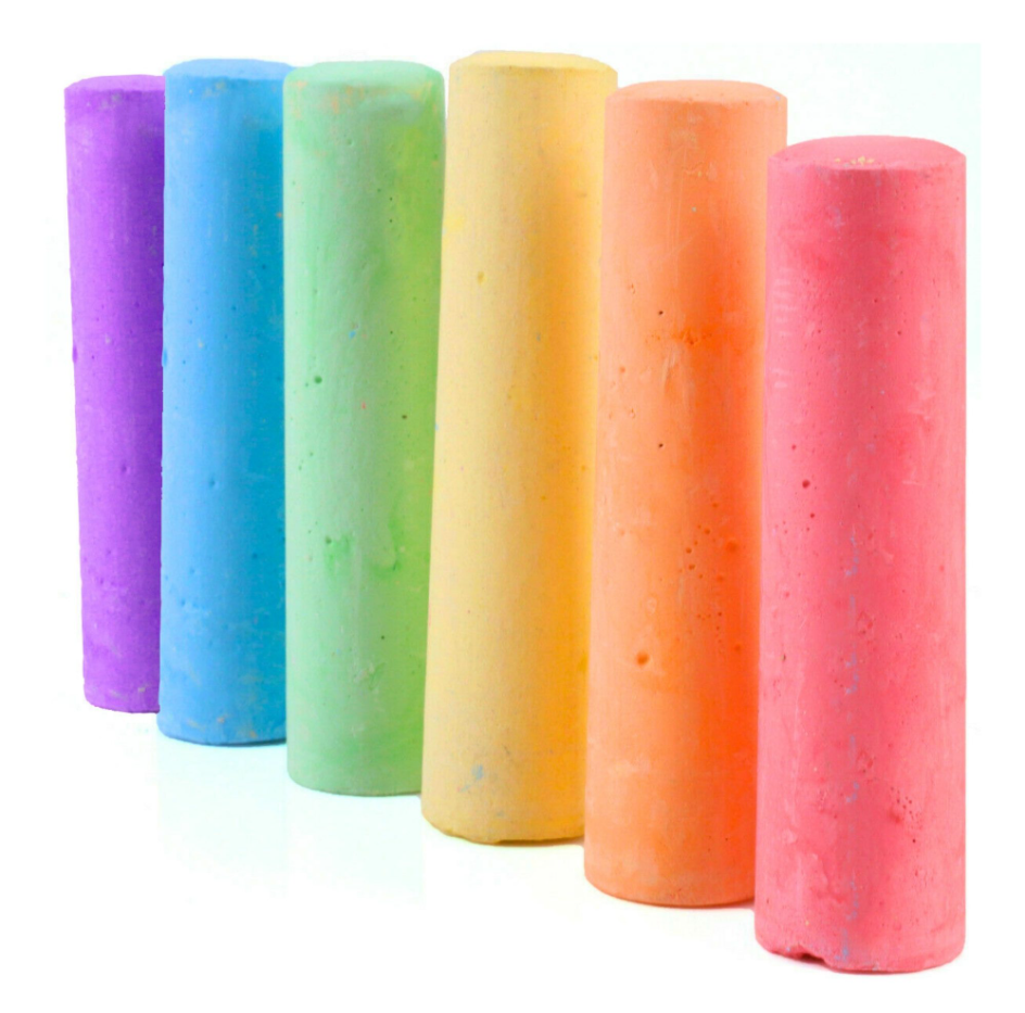 PLAYGROUND CHALK | RAINBOW COLOURS 6 PACK