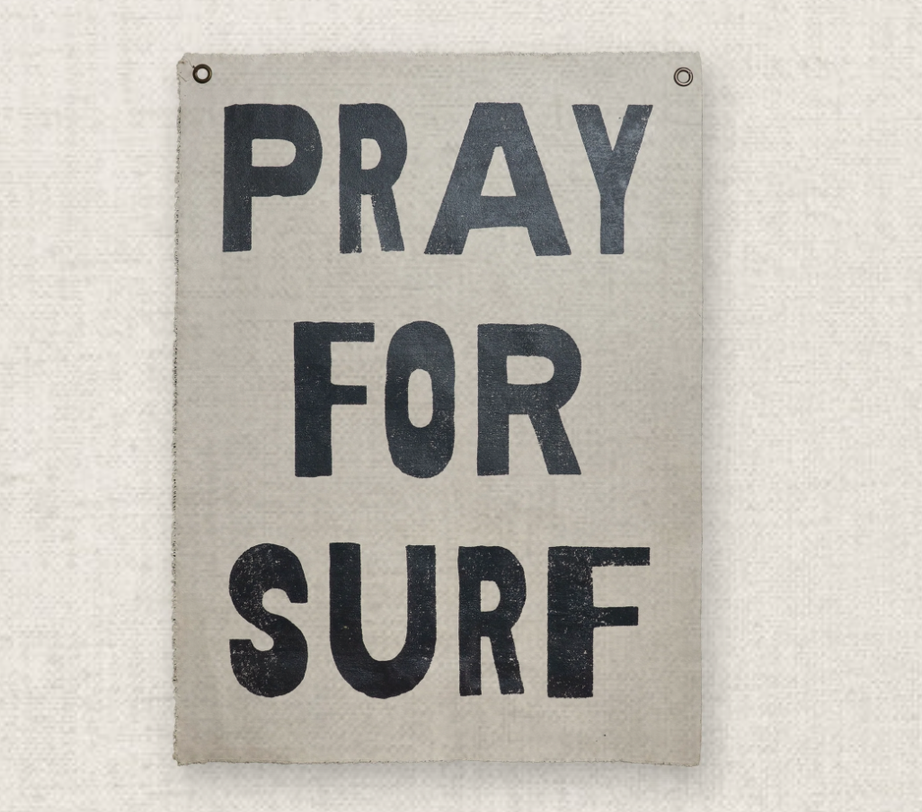 CANVAS WALL HANGING | PRAY FOR SURF-Uncategorised-SUGARBOO-Coriander