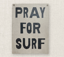 CANVAS WALL HANGING | PRAY FOR SURF-Uncategorised-SUGARBOO-Coriander