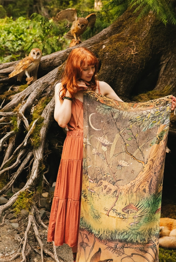 SCARF | WOODLAND WISDOM BOHO PRINT