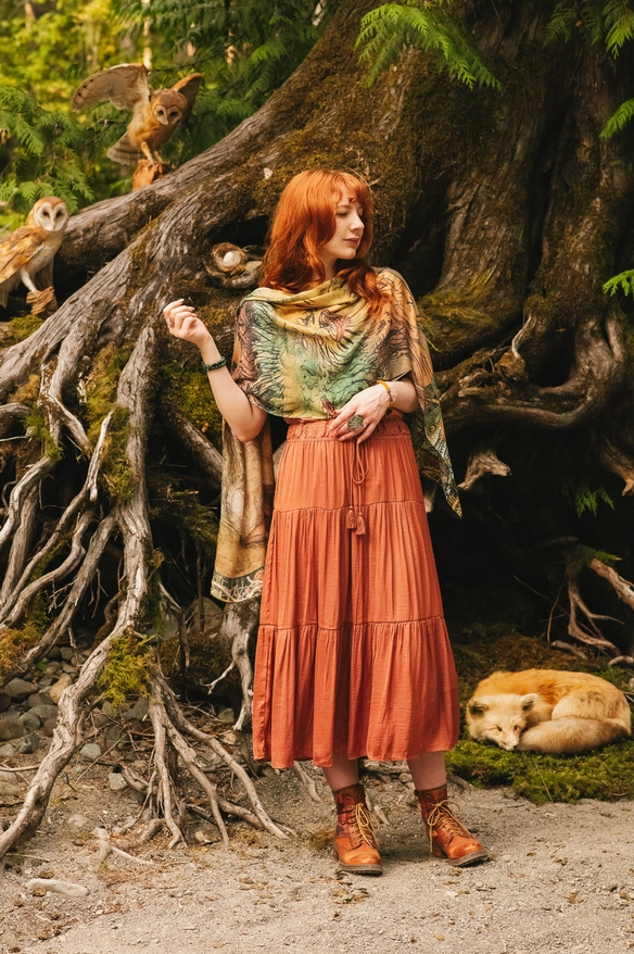 SCARF | WOODLAND WISDOM BOHO PRINT