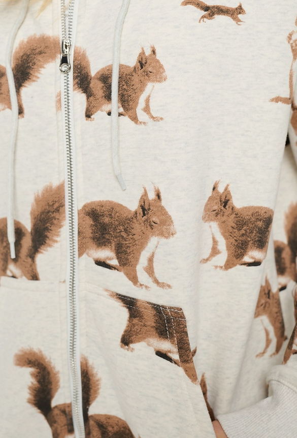 ZIP UP HOODIE | SQUIRRELS ALL OVER
