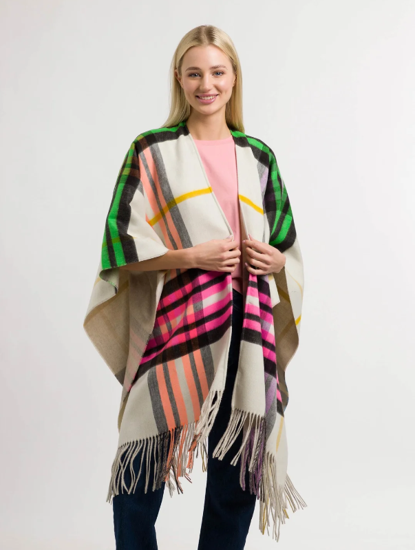 PLAID PONCHO | REVERSIBLE