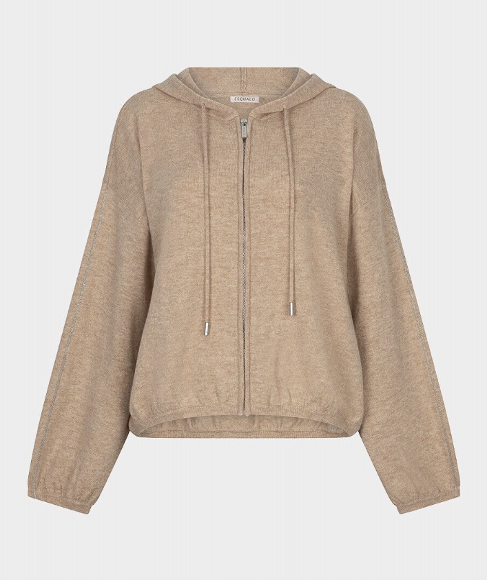 HOODED CARDIGAN | FINE CHAIN WOOL