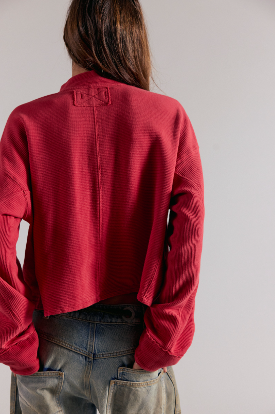 PULLOVER | CELESTE QUARTER ZIP-Top-FREE PEOPLE-Coriander