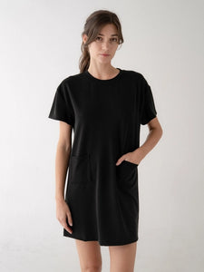 T-SHIRT DRESS | SHORT with POCKETS-Dresses-ELLE GREY-Coriander