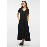 T-SHIRT DRESS-Dresses-ZAKET & PLOVER-SMALL-BLACK-Coriander