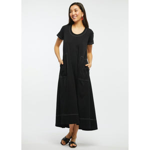 T-SHIRT DRESS-Dresses-ZAKET & PLOVER-SMALL-BLACK-Coriander