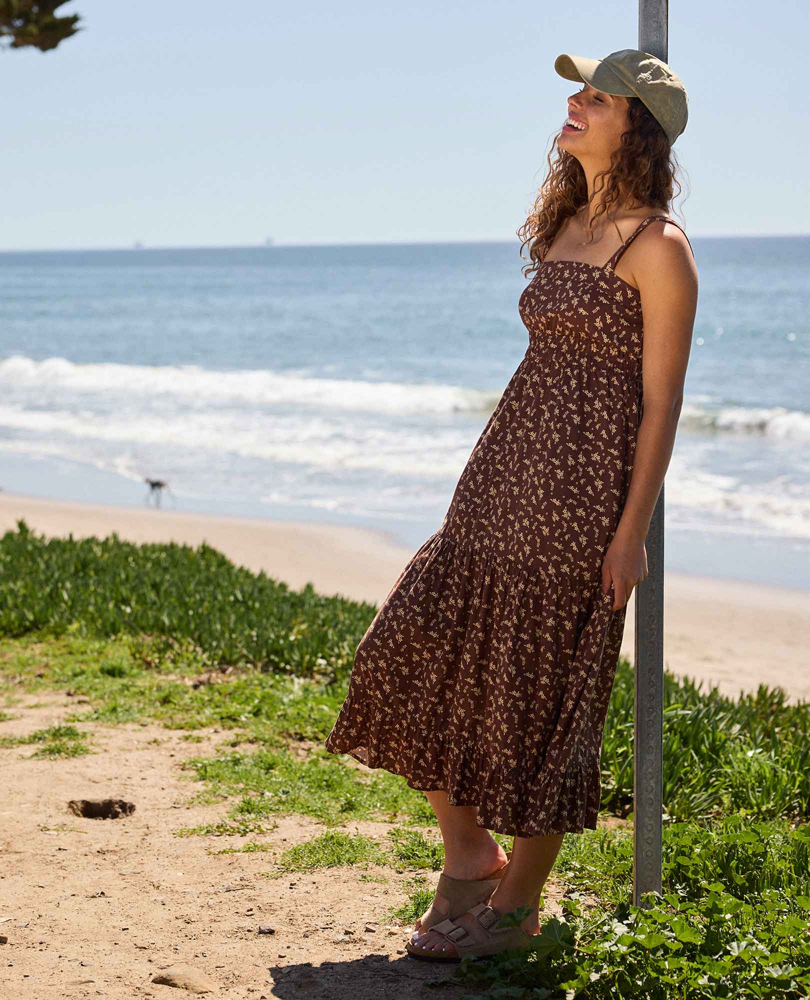 TAJ HEMP TIERED MIDI DRESS-Dress-TOAD&CO-Coriander