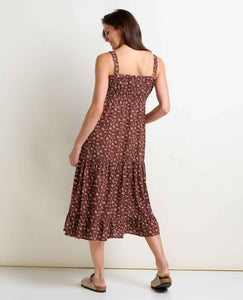 TAJ HEMP TIERED MIDI DRESS-Dress-TOAD&CO-Coriander