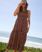 TAJ HEMP TIERED MIDI DRESS-Dress-TOAD&CO-Coriander