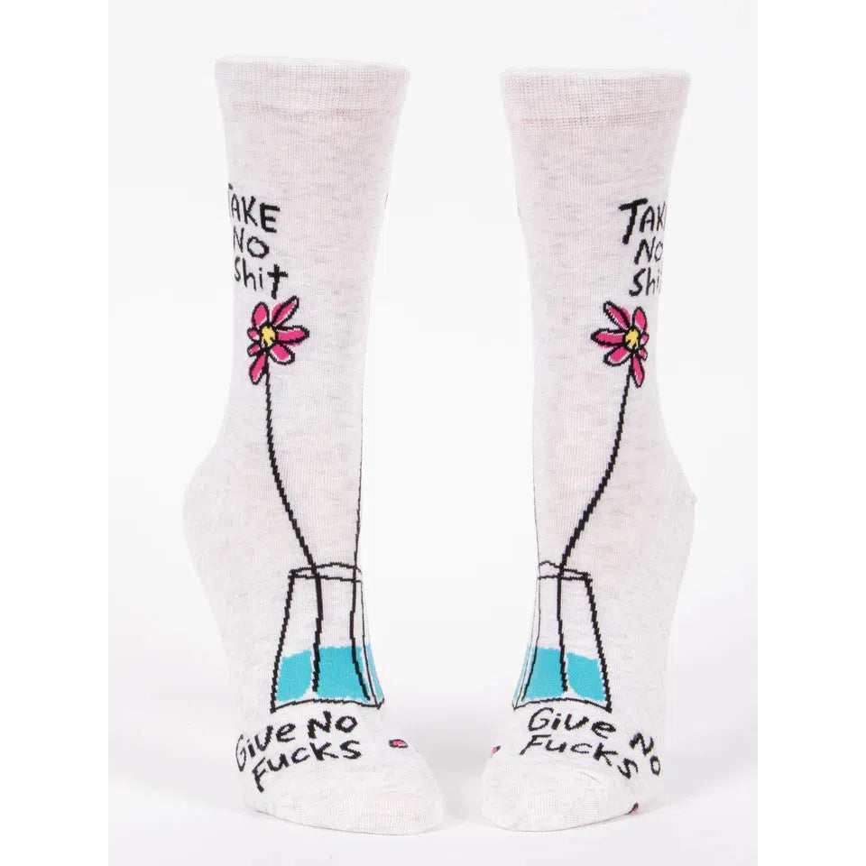 TAKE NO SH*T | WOMEN'S SOCKS-Socks & Footwear-BLUE Q-Coriander