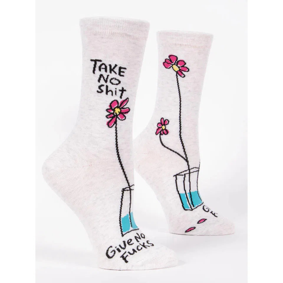 TAKE NO SH*T | WOMEN'S SOCKS-Socks & Footwear-BLUE Q-Coriander