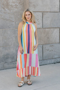 TANK DRESS | SOLAR-Dresses-SHANNON PASSERO-XSMALL-SOLAR STRIPE-Coriander