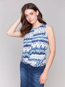 TANK TOP | PRINTED COTTON SLUB-Top-CHARLIE B-Coriander
