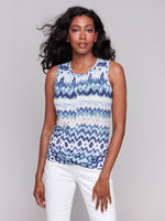 TANK TOP | PRINTED COTTON SLUB-Top-CHARLIE B-Coriander