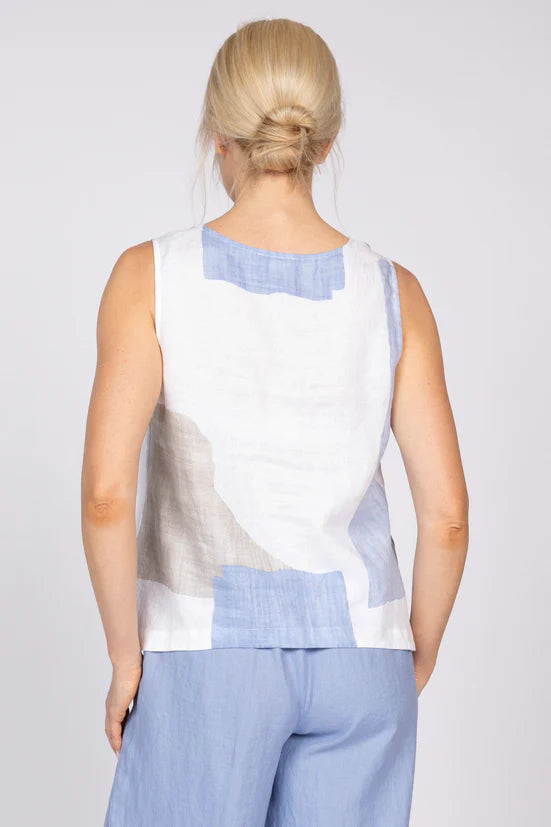 TANK TOP | SUNSET COASTAL PRINT-Top-OLIVIA-Coriander