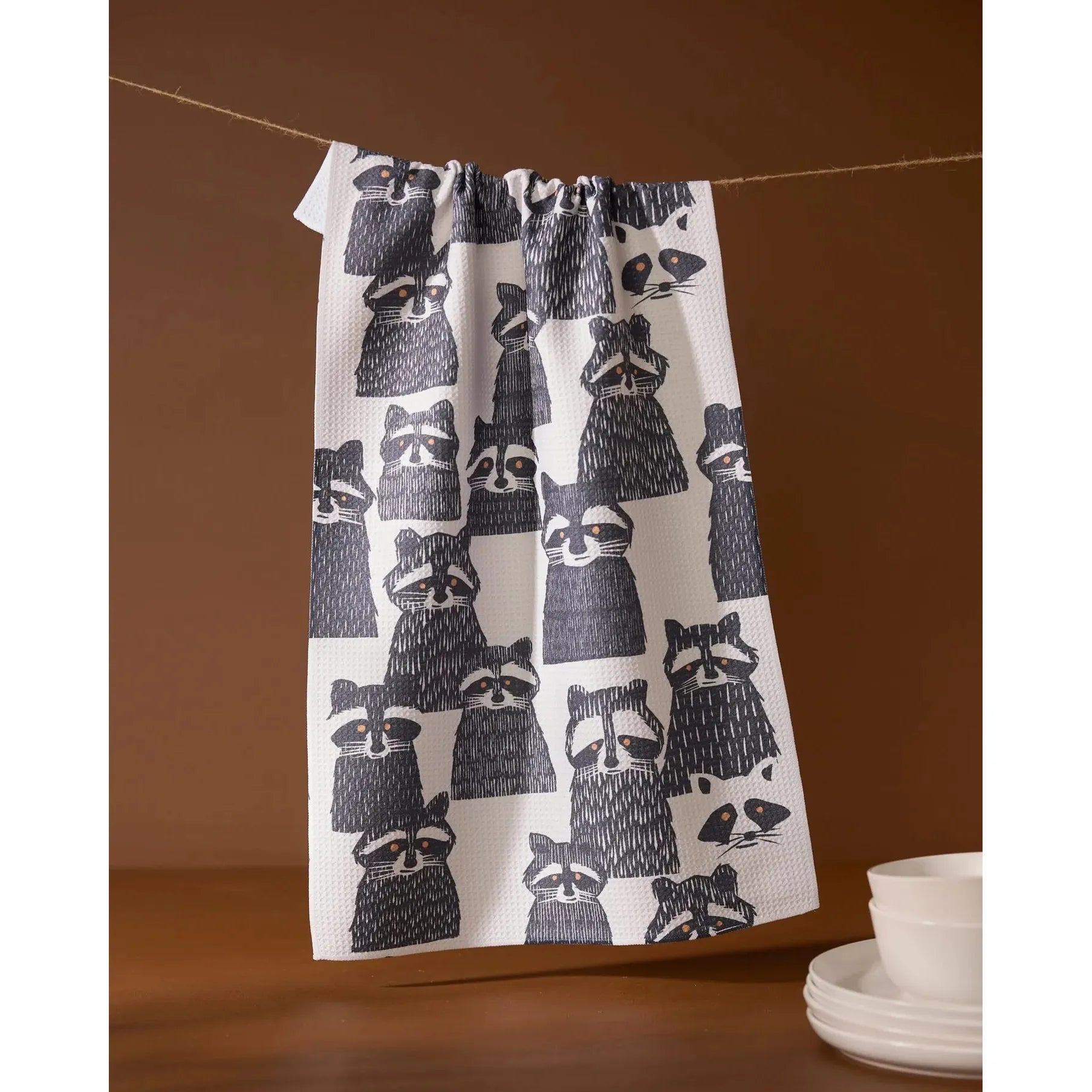 TEA TOWEL | BANDIT BUNCH-Home-GEOMETRY-Coriander