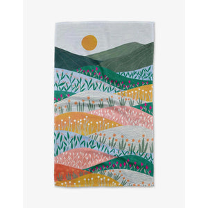 TEA TOWEL | SUNRISE MOUNTAINS-Home-GEOMETRY-Coriander