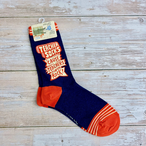 TEACHERS ROCK CREW SOCKS-Socks-BLUE Q-Coriander