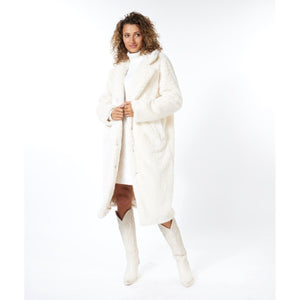 TEDDY COAT - LONG-Jackets & Sweaters-ESQUALO-6-OFF WHITE-Coriander