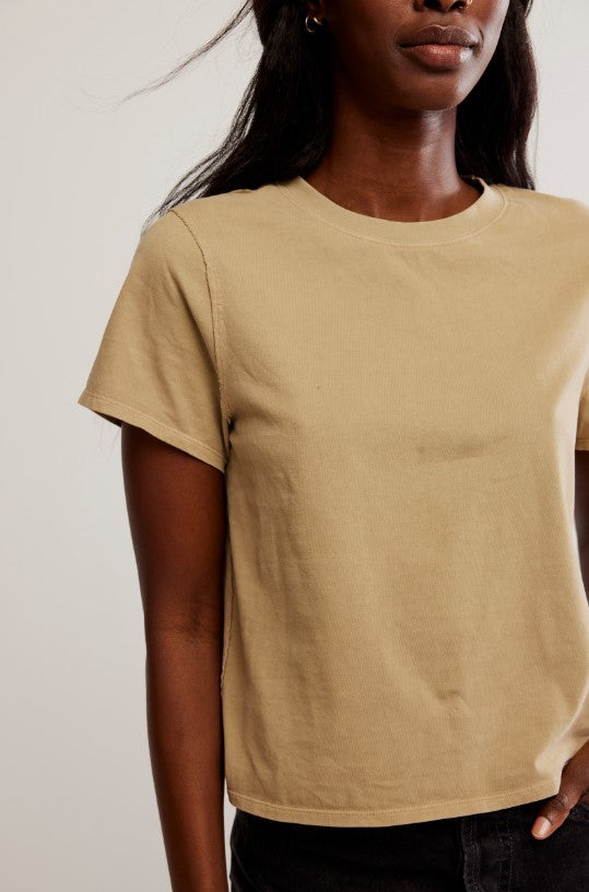 TEE | EVERYDAY-T-shirt-FREE PEOPLE-SMALL-OAT LATTE-Coriander