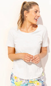 TEE | HIGH LO S/S-Tops-ESCAPE-XSMALL-WHITE-Coriander