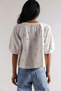 TEE | JESSIE EYELET-Top-FREE PEOPLE-Coriander