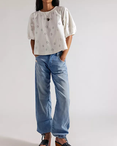 TEE | JESSIE EYELET-Top-FREE PEOPLE-XSMALL-WHISPER WHITE-Coriander