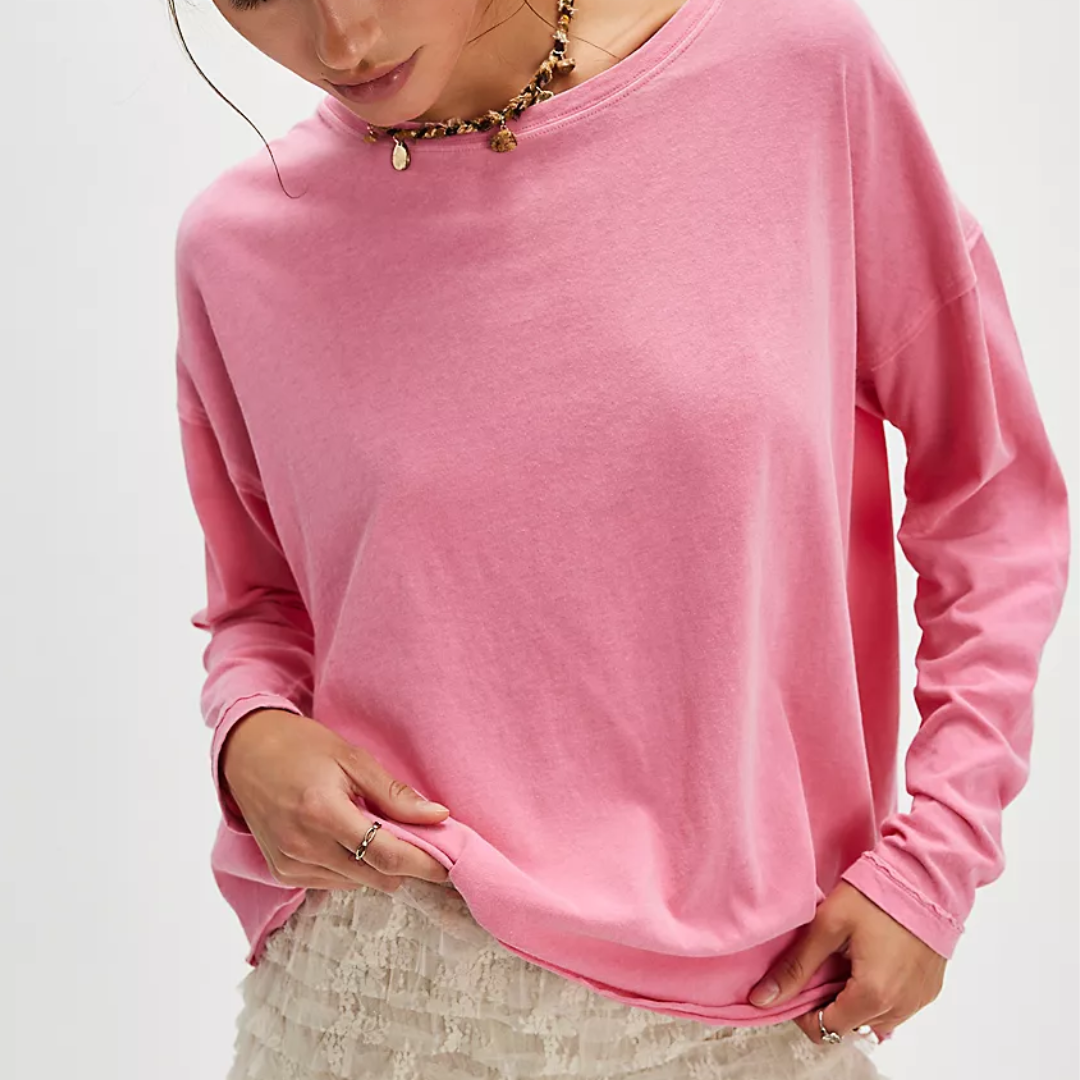 TEE | NINA L/S-Top-FREE PEOPLE-Coriander