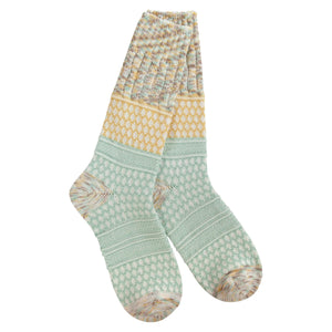 TEXTURE GALLERY WOMEN'S CREW SOCKS-Socks-WORLD'S SOFTEST-FROSTY-Coriander