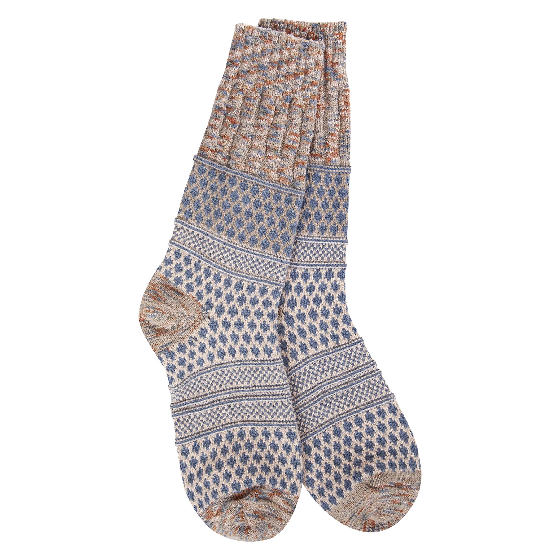 TEXTURE GALLERY WOMEN'S CREW SOCKS-Socks-WORLD'S SOFTEST-FROSTY-Coriander
