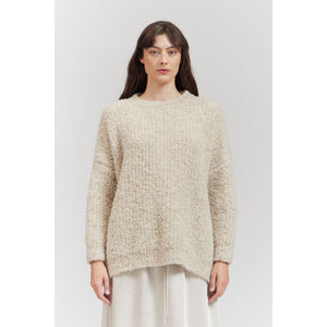 TEXTURED RIB PULLOVER-Jackets & Sweaters-THERE-ELSEWHERE-SMALL-MED-OAT-Coriander