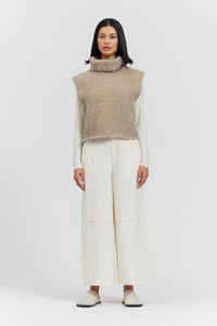 TEXTURED TURTLENECK SHELL-Shirts & Tops-THERE-ELSEWHERE-Coriander