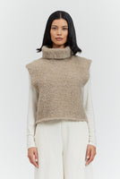 TEXTURED TURTLENECK SHELL-Shirts & Tops-THERE-ELSEWHERE-SMALL-NATURAL-Coriander