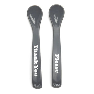 THANK YOU PLEASE SPOON SET | SHADOW GREY-Kids-BELLA TUNNO-Coriander