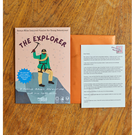 THE EXPLORER - CHILDREN'S ESCAPE ROOM-Fun and Games-PUZZLE POST UK-Coriander